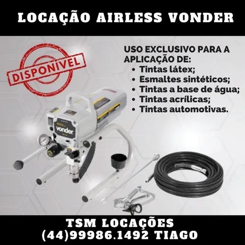 Alugar - Máquina de pintura airless em Maringá. (Locação/Aluguel)(Mandaguaçu/Sarandi)