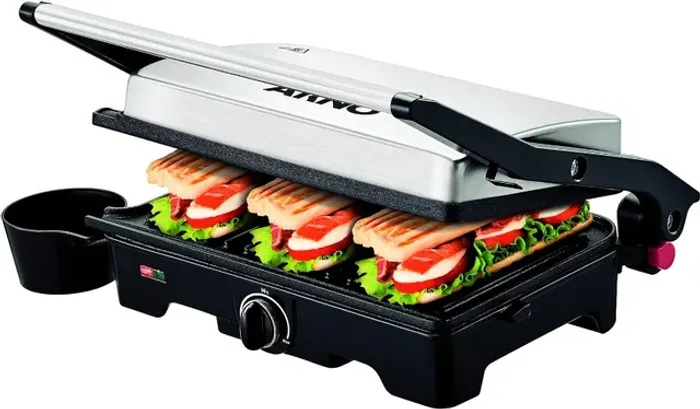Sanduicheira Grill Dual Inox Arno Preto E Inox 220v