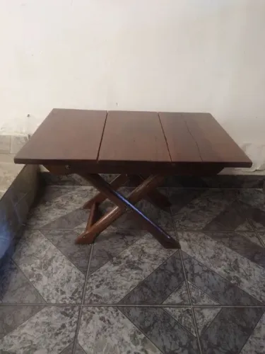 Mesa auxiliar Dobrável de Madeira Maciça demolição