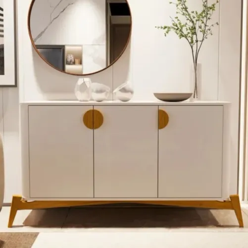 Buffet Buriti MDF e c/ pés Madeira Maçica