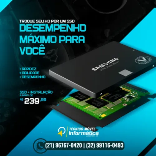 SSD 120GB com Instalação GRÁTIS