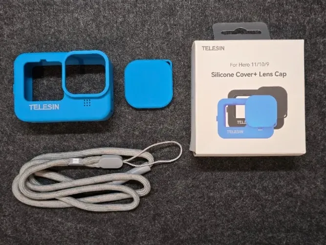 Case capa protetora de silicone Telesin :: GoPro Hero Black :: azul acessório original