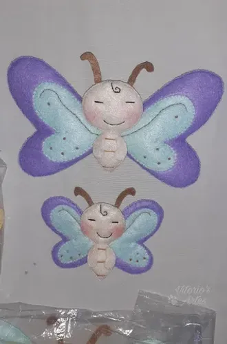 Enfeite de porta Borboletinha em feltro 