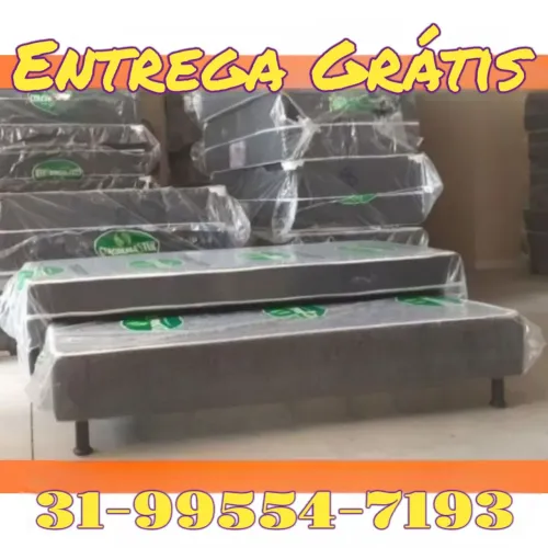 CAMA BOX SOLTEIRO COM AUXILIAR / MACIA / 10CM DE ESPUMA D33 