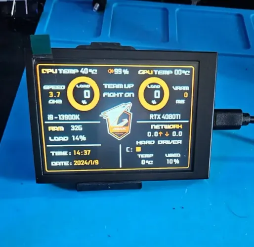 Monitor de Temperatura e Uso de CPU / GPU / Memoria / SSD / Volume / Internet