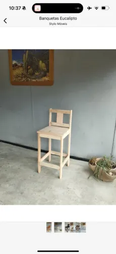 Banquetas de Eucalipto/ Toda em madeira maciça