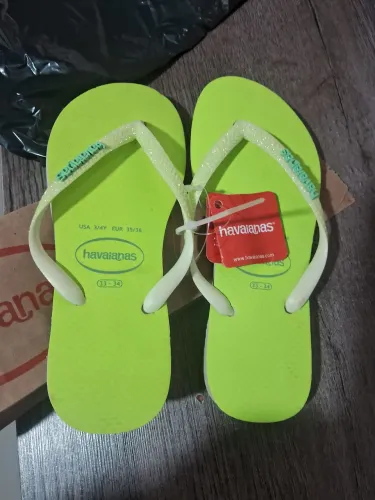 Havaianas Havaianas Verde Neon 33/34 novo sem uso