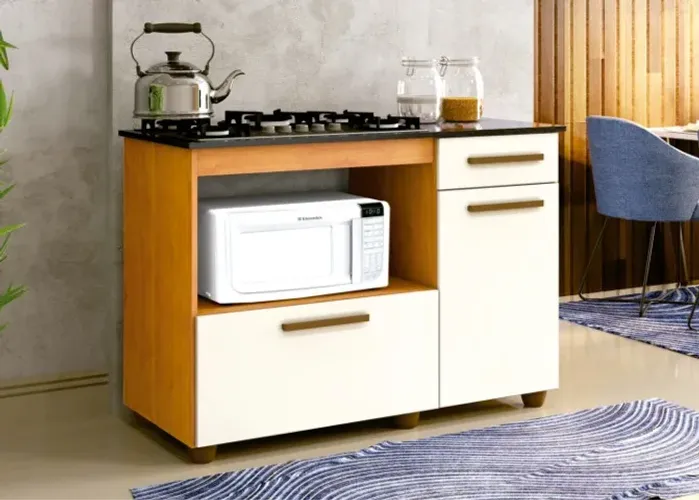 Balcão para CookTop 4 Bocas  Violeta - Receba Agora