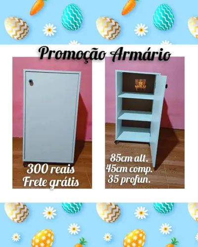 Armário de MDF Novo - 85cm x 45cm x 35cm