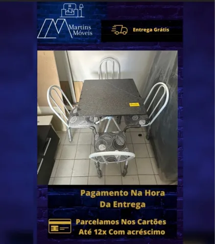 GRANDE PROMOÇÃO* MESA 4 CADEIRAS TEIXEIRA GRANITO CADEIRAS ENTREGA GRÁTIS ACEITA CARTÃO