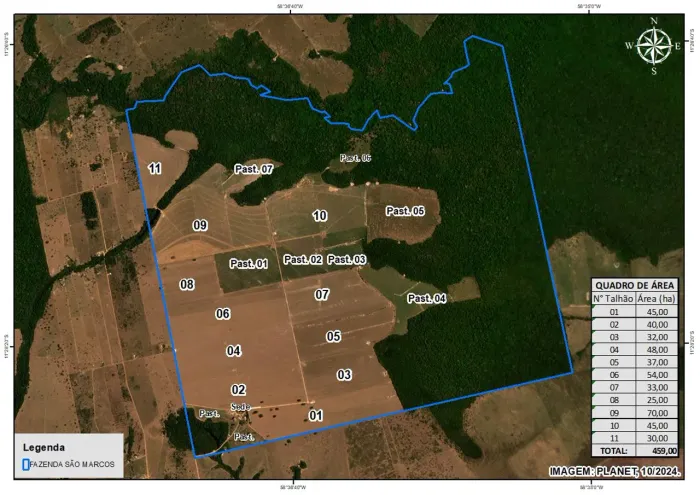 Fazenda 1.310 hec em Juína MT. 658hec abertos, 60 milhões.