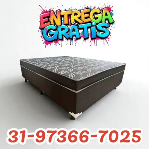 CAMA BOX CASAL D33 10CM DE ESPUMA / HIPER OFERTA 