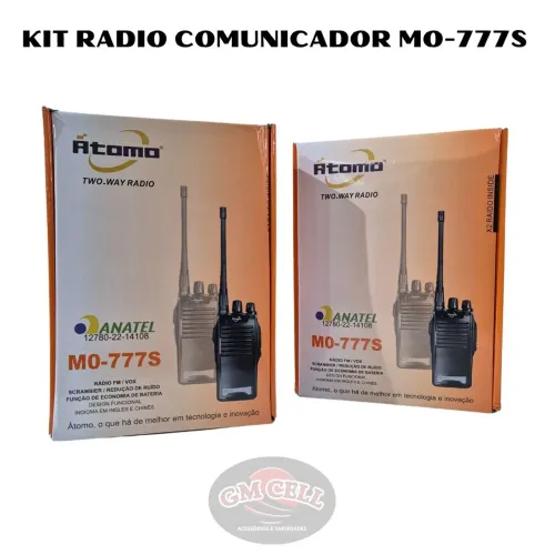 Kit Rádio Comunicador Atomo MO-777S