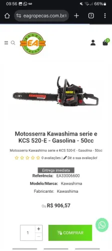 Motosserra Usada 2 vezes