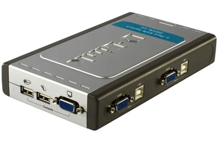Switch Kvm 04 Portas Usb 2.0 / 01 Porta Vga Dkvm-4u Kit C/ 02 (Dois) Cabo Kvm - D-Link