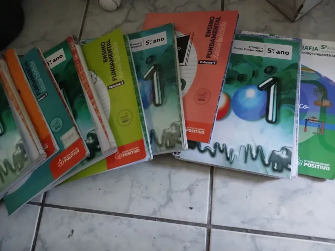 Livros positivo 5°ano positivo colegio  2001  .1,em ótimo estado de conservação 