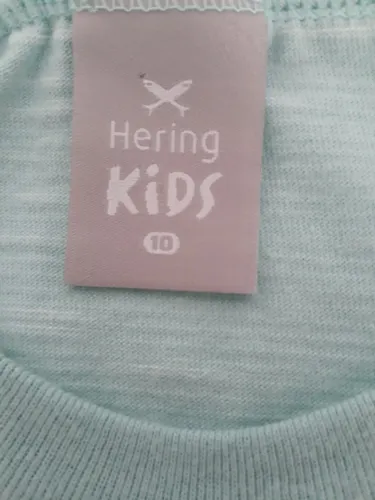 Camiseta Infantil Marca Hering Kids- Tam 10 -Cor Verde Piscina seminova em ótimo estado