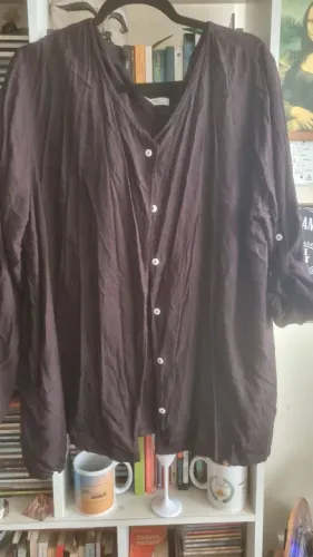 Camisa preta de viscose G 
