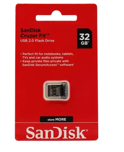 Micro Pen Drive SanDisk Cruzer Fit 16 e  32GB pendrive nano