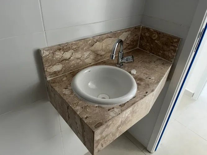 Pia cuba de banheiro em mármore travertino