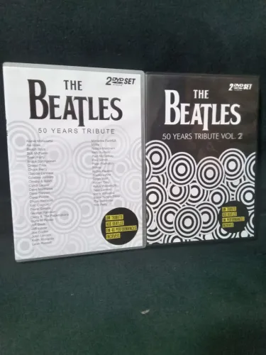 DVDs Beatles 50 Years Tribute 1 e 2 com Guns Deep Purple Chuck Berry 4 discos