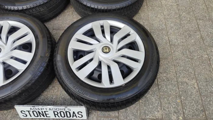 Rodas de Ferro Honda aro 15" 4x100 com Pneus 