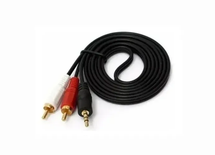 Cabo Áudio Estéreo Auxiliar P2 x 2 RCA Macho Com 1.0mt