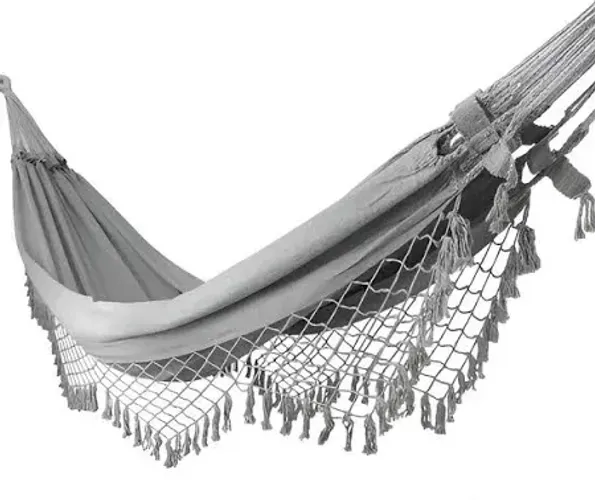 Rede De Descanso Para Casal cor Cinza Liso