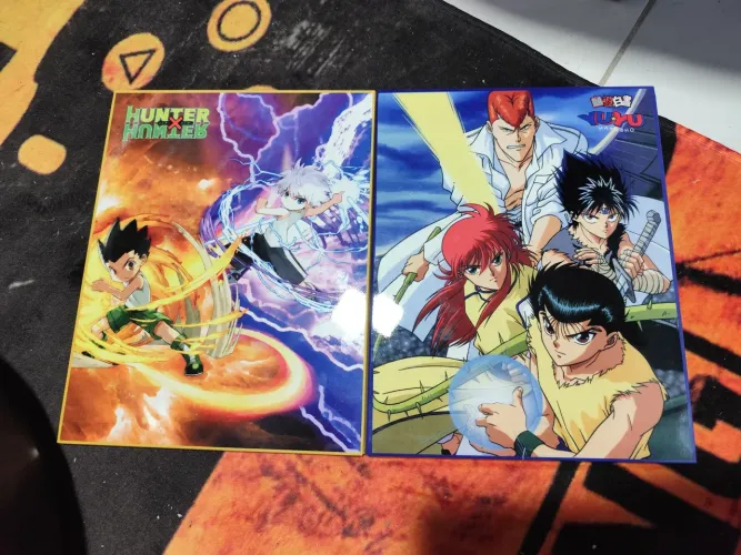 Kit com 2 Painéis de Animes Hunter x Hunter e Yu Yu Hakusho