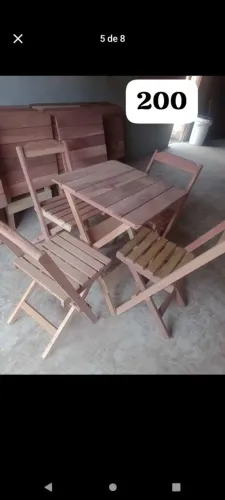 Conjunto de mesa e cadeiras dobráveis *02