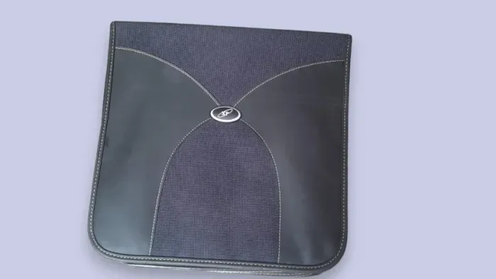 Organizador Porta CDs 256 Discos Maleta Couro 32 Divisões