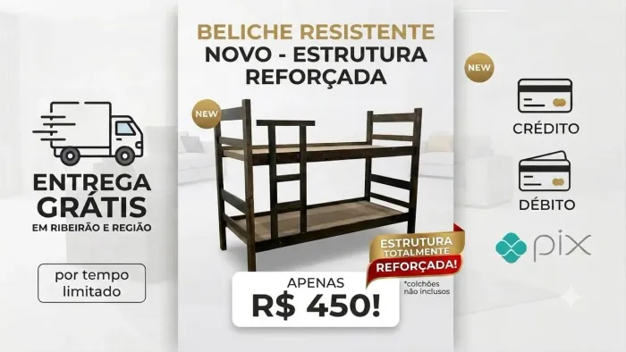 ? Oportunidade: Beliche em madeira maciça!