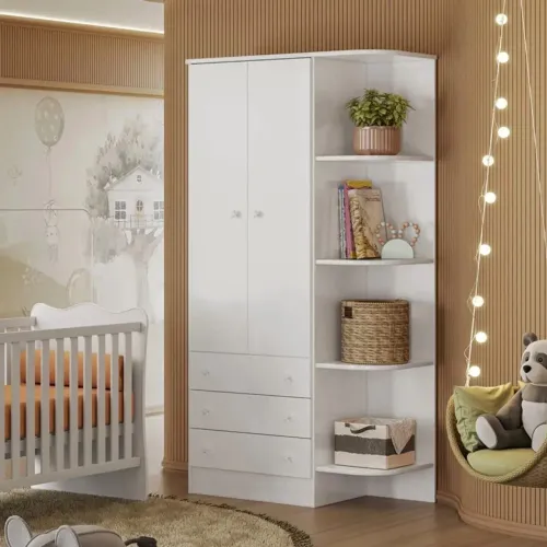 Guarda Roupa Infantil com Prateleira