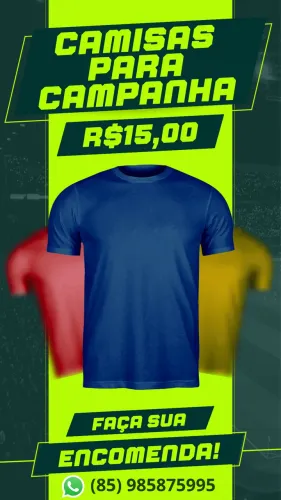 Camisas lisas para campanha política