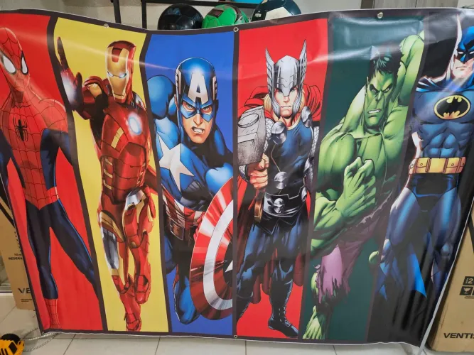 Lona/painel festa aniversário avengers marvel