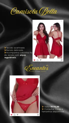 Camisolas, baby doll e robe