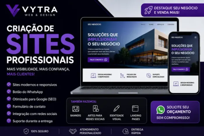 Criação de Sites Profissionais para Empresas e Lojas