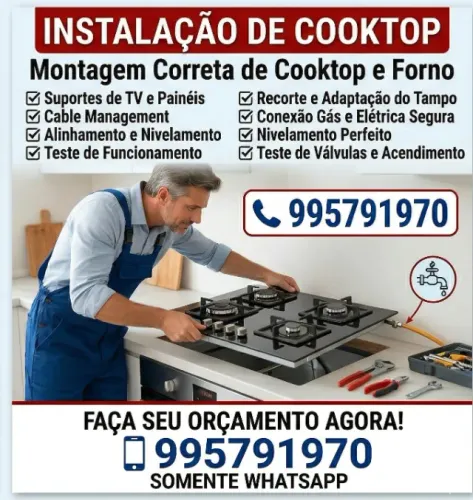 Instalação de COOKTOP
