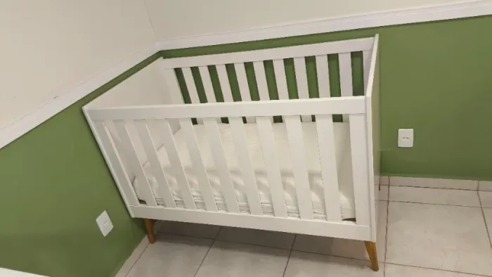 Berço que Vira Mini Cama - Muito Conservado + Colchão Incluso