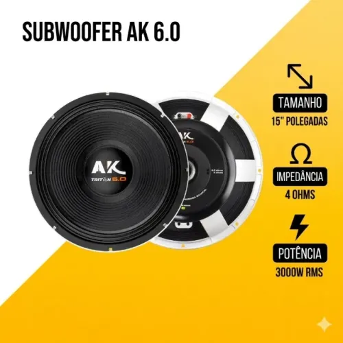 Auto falante AK 15" Triton 6k - AK15" Em Promoção