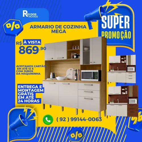 Armário de cozinha disponível a pronta entrega