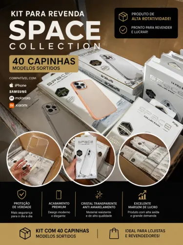 Kit 40 Capinhas Space Clear para Revenda