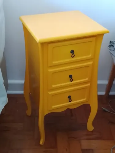MESA DE CABECEIRA RETRÔ - AMARELA