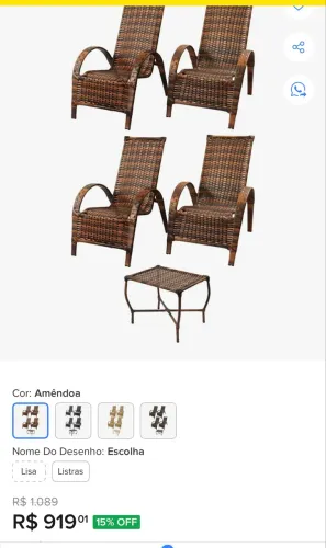 Vendo kit de cadeira novas 