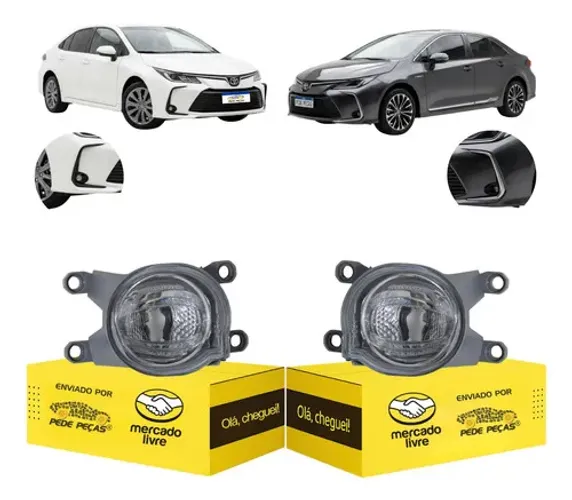Par Farol Milha Cibié Toyota Corolla 2020 21 22 A 2026 Led Cristal