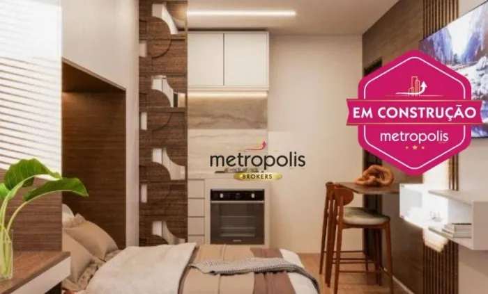 Studio com 1 dormitório à venda, 19 m² por R$ 184.000,00 - Vila São Pedro - Santo André/SP