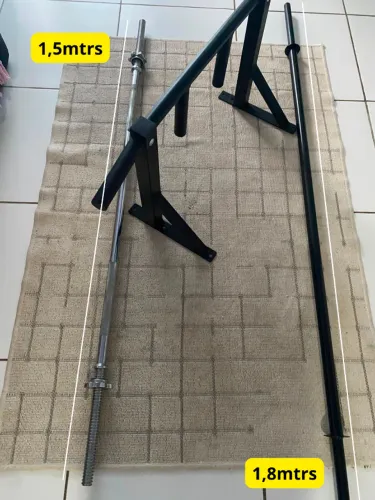 Barras Para supino/agachamento(1,80) (1,50) e Barra Fixa