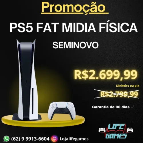 Playstation 5 Fat midia fisica seminovo c/ garantia