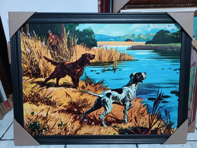 Quadro caçador arte foto serigrafado