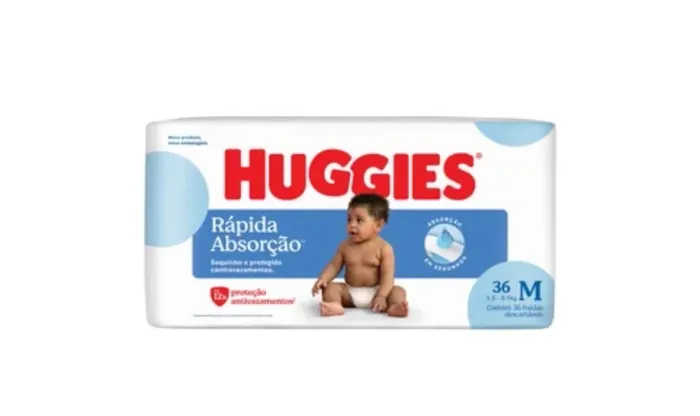 Huggies rápida absorção M c/36